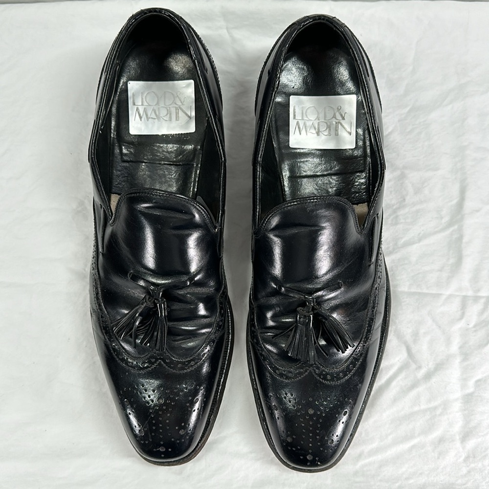 Lloyd & Martin Wing Tip Tassle Dress Leather Shoes, 13A - Picture 3 of 10